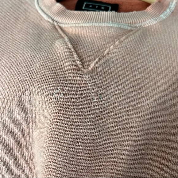 AYR Women's Sweatshirt Pink XS Cropped Crew Neck Knit Long Sleeve Relaxed Fit - Picture 5 of 9